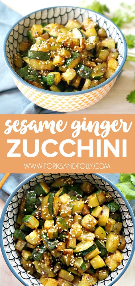 Zucchini Pommes, Zucchini Side Dishes, Sesame Ginger, Carb Foods, Broccoli Salad, Clean Eats, Zucchini Recipes, Healthy Side Dishes, Perfect Side Dish