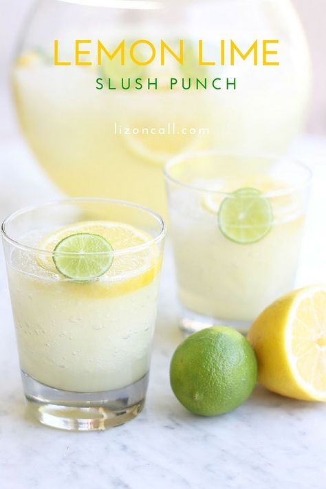 Lemon Lime Smoothie, Lime Slushie Recipe, Summer Party Punch, Slush Punch, Party Punches, Easy Party Punch, Frozen Limeade, Party Punch Recipes, Lime Punch