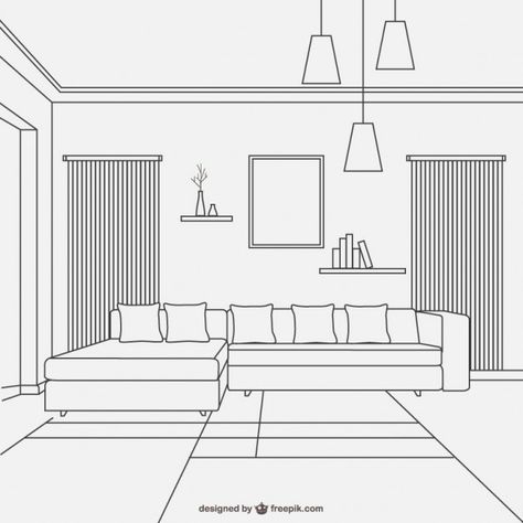 Discover thousands of Premium vectors available in AI and EPS formats Interior Architecture Drawing, Farmhouse Side Table, Interior Design Sketches, Cute Dorm Rooms, Interior Sketch, Design Apartment, Room Transformation, Farmhouse Living, Dorm Room Decor