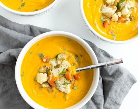 Soup Archives » The Glowing Fridge Soup Pumpkin, Menstrual Phase, Vegan Pumpkin Soup, Food Vibes, Fall Vegan Recipes, Hidden Veggies, Vegan Soup Recipes, Vegetable Broth, Vegan Soups