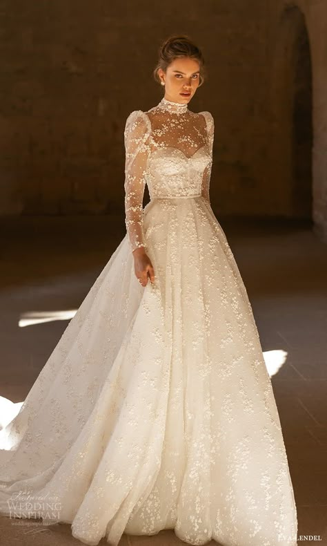 eva lendel 2024 bridal sheer long puff sleve high neck top strapless sweetheart fully embellished a line ball gown wedding dress chapel train (13) mv -- Eva Lendel 2024 Wedding Dresses | Wedding Inspirasi #wedding #weddings #bridal #weddingdress #weddingdresses #bride #fashion #collection:LoveSpell #label:EvaLendel #week:282023 #year:2024 ~ Wedding Dresses Eva Lendel, Ball Gown With Long Sleeves, 2023 Bridal Gowns With Sleeves, Embellished A Line Wedding Dress, Wedding Dress Ideas Long Sleeve, Simple Royal Wedding Dress, High Lace Neckline Wedding Dress, A Line Gown Wedding, Long Neck Wedding Dress