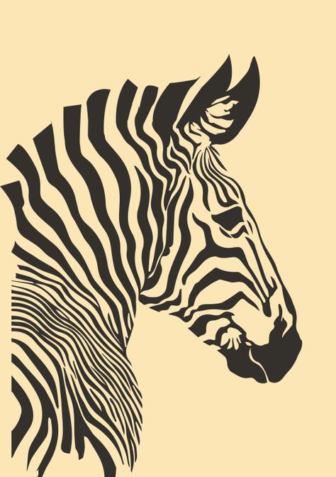 Zebra Stencil Templates, Easy Zebra Painting, Silhouette Art Stencils, Stencil Art Ideas, Animal Silhouette Art, Zebra Stencil, Animal Stencil Art, Zebra Drawing, Animal Stencils