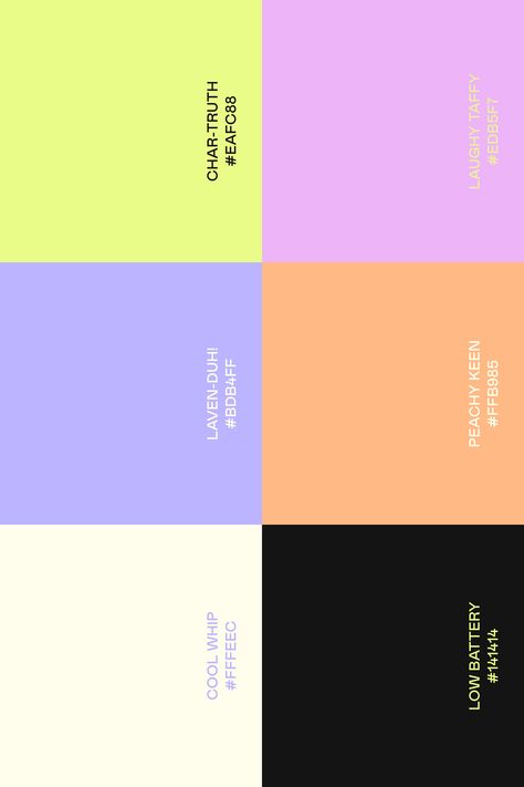 Fun Purple Color Palette, Artists Color Palette, Periwinkle And Yellow Color Palette, Brand Color Palette With Hex Codes, Funky Color Palettes, Magical Website Design, Creative Colour Palette, Purple Branding Colour Palettes, Website Color Pallete