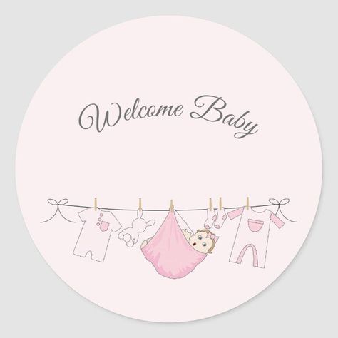 Welcome To Baby Girl, Baby Girl Stickers, Vom Avea Un Copil, Welcome Baby Girl, Baby Sticker, Baby Gril