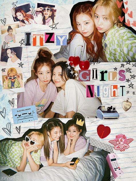 ★ itzy y2k collage edit | #itzy #ryujin #yeji #lia #chaeryeong #yuna #collage #messy #y2k - give cr if reposted ★ Y2k Collage Edit, Itzy Y2k, Night Collage, Y2k Collage, Yearbook Ideas, Posca Marker, Itzy Ryujin, Summer Scrapbook, Scrapbook Book