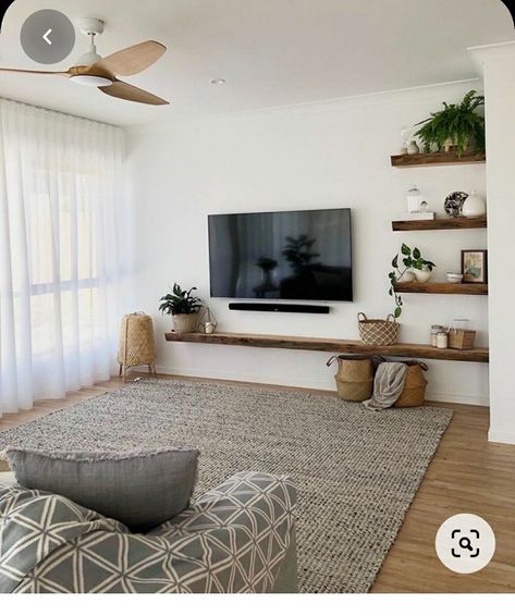 Warm Modern Living Room, Decoration Mirror, Remodel Diy, Interior Vintage, Interior Kitchen, Living Room Tv Wall, Left Over, Living Room Decor Modern, Living Room Decor Apartment