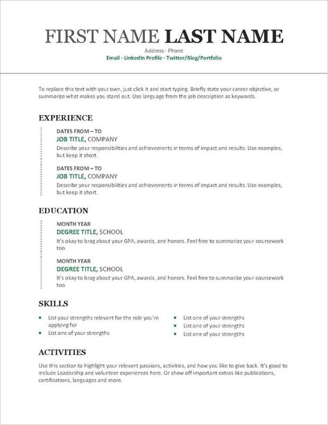 Chronological Resume Template, Free Professional Resume Template, Free Resume Template Word, Resume Format Download, Microsoft Word Resume Template, Free Resume Templates, Chronological Resume, Free Resume Template Download, Basic Resume