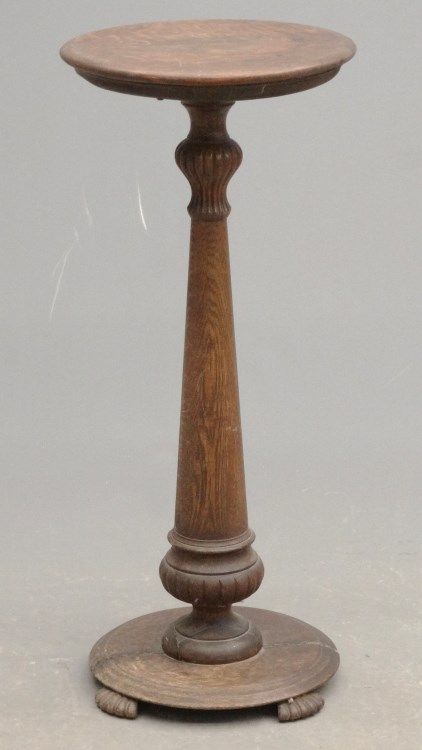 LOT #431 - Oak Pedestal Orangery Interior, Wooden Plant Stands Indoor, Wooden Pedestal, Wood Furniture Legs, Provincial Furniture, Wood Furniture Design, Art Furniture Design, Wooden Plant Stands, Wood Pedestal