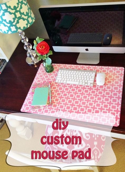 Custom Patterned Desk Pad using wrapping paper! Gotta make one. Great way to spruce up a staged office. Choose paper that enhances your color scheme. Apartment Diys, Secretary Office, School Secretary, Office Life, Cubicle Decor, Custom Desk, Diy Office, Desk Ideas, Custom Mouse Pads