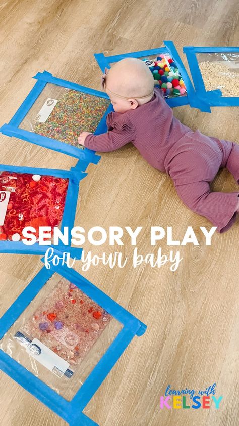 Sensory Play 2 Months, Infant Educational Activities, Crafts For 5 Month Old, Infant Room Sensory Ideas, Preschool Infant Activities, Infants Sensory Activities, Infant Activities Sensory, Indoor Activities For Infants, Educational Activities For Infants