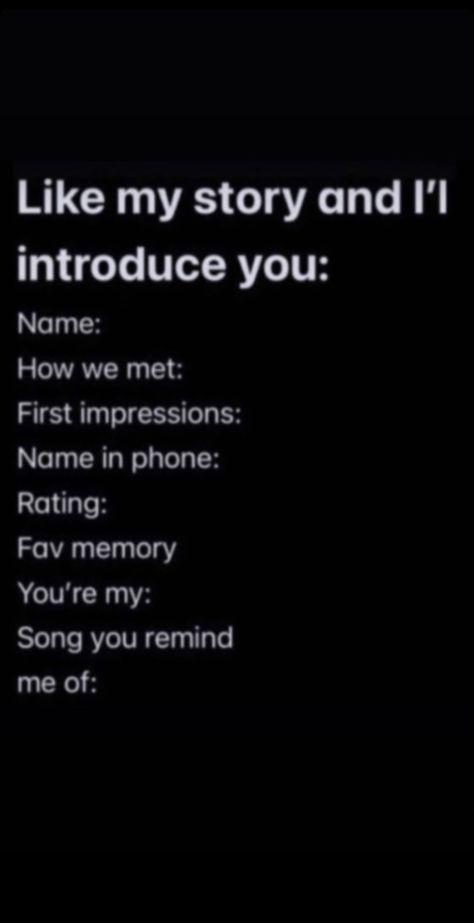 Questions To Ask Your Instagram Story, If You Like My Story Instagram, Questions For Ig Story, Let Me Rate You Post Instagram, Lemme Introduce You Instagram, Heart My Story And I'll Introduce You Instagram, Things To Post On Your Spam, Spam Questions Instagram Expose, Like The Story Instagram