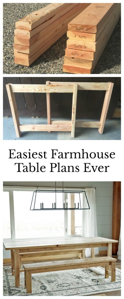 Farm Table Plans, Diy Esstisch, Farmhouse Table Plans, Diy Farmhouse Table, Diy Dining, Pallet Sofa, Table 2, Diy Furniture Table, Woodworking Furniture