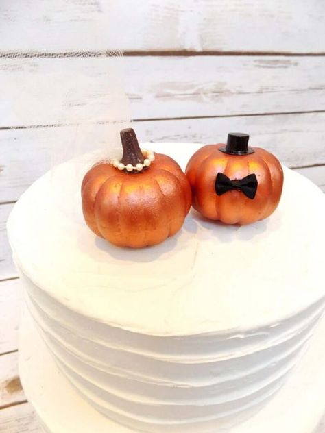 5 Cutest Pumpkin Cake Toppers for Weddings | FALL WEDDING Pumpkin Wedding Cake, Pumpkin Wedding Cakes, Fall Cake Toppers, Fall Wedding Cake Topper, Pumpkin Cake Topper, Autumn Wedding Decor, Copper Pumpkins, Pumpkin Wedding, Salty Cake