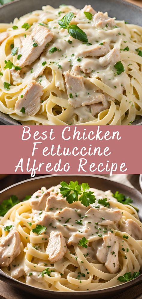 Best Chicken Fettuccine Alfredo Recipe | Cheff Recipes Chicken Fettuccine Alfredo With Veggies, Chicken Alfredo Angel Hair Pasta, Fast Chicken Alfredo Recipe, Skillet Chicken Alfredo Pasta, One Pot Chicken Fettuccine Alfredo, Alfredo Recipes Sauce, Rotisserie Chicken Fettuccine Alfredo, Chicken Linguine Recipes Alfredo Sauce, Elaine’s Fettuccine Alfredo