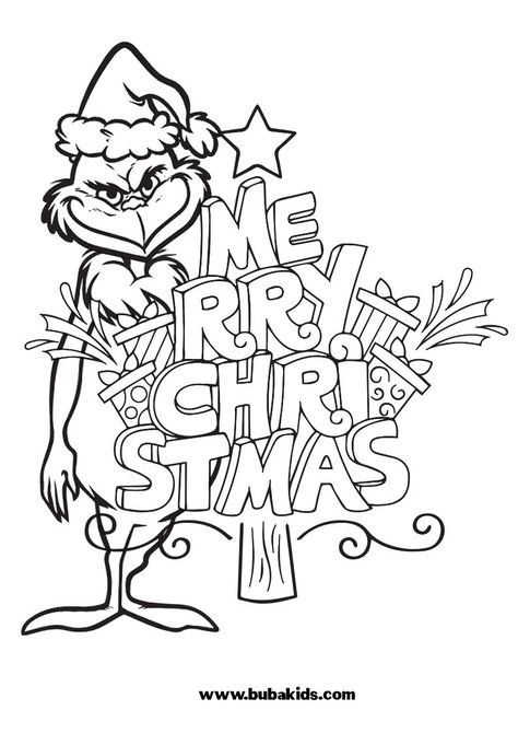 Printable coloring book pages for adults include a stress relief, flowers, animals, relaxing, quotes, fantasy coloring to download and print. The Grinch Coloring Pages, Grinch Coloring Pages Free Printable, Christmas Coloring Pages Free Printable, Cute Christmas Coloring Pages, O Grinch, Christmas Tree Coloring, Grinch Coloring Pages, Christmas Colouring Pages, Tree Coloring