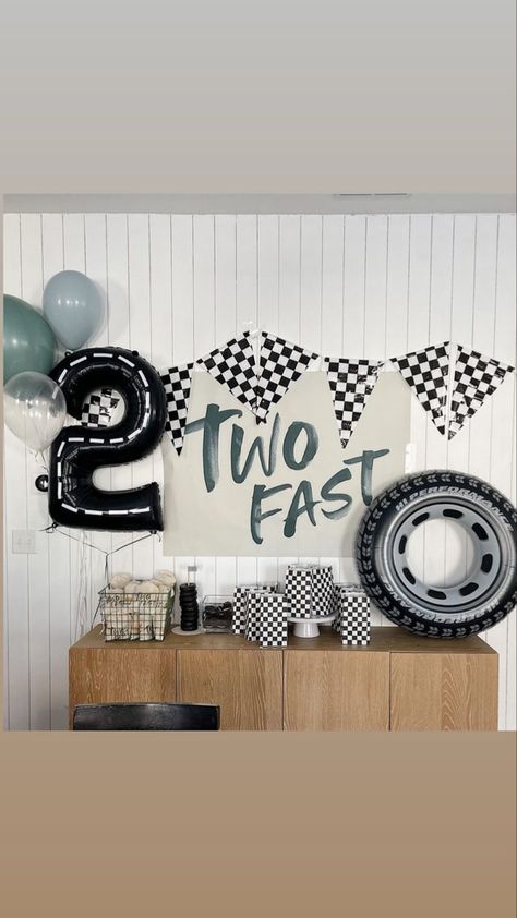 Two Fast To Furious Birthday, Two Fast Birthday Cake, Two Fast Birthday Party Boy, Two Fast Party, Growing Up Two Fast, Car Theme Birthday, Γενέθλια Mickey Mouse, Two Fast Birthday, 2nd Birthday Party For Boys