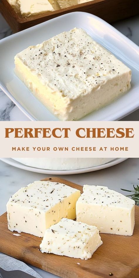 Only 2 Ingredients! Make Perfect Cheese in Just 6 Minutes Ingredients: 1.5 liters (about 6 1/3 cups) of milk (whole milk is best for creamier cheese) 2 tablespoons of apple cider vinegar 50 grams (about 3 1/2 tablespoons) of melted butter 1 tablespoon of Provencal herbs (optional) Salt to taste #Cheese #PerfectTaste Homestead Projects, Cheese Recipes Homemade, Cheese Making Recipes, Cheese At Home, Butter Making, Making Cheese, Carnivore Recipes, Diy Cheese, Spreadable Cheese