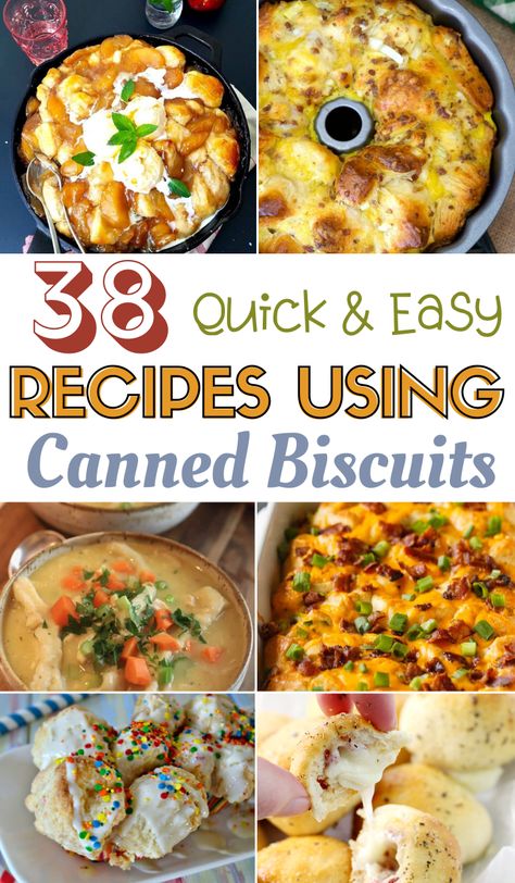 recipes using refrigerated canned biscuits, 38 Quick and Easy Recipes Using Canned Biscuits, easy donut recipes, canned biscuit recipes, what to make for dinner, what to make for brunch Biscuit Tube Recipes, Chicken And Canned Biscuits, Stuffed Biscuit Recipe, Refrigerator Biscuit Recipes Dinners, What To Make With Biscuits, Canned Biscuit Recipes Breakfast, Recipes Using Canned Biscuits, Canned Biscuit Recipes, Bisquit Recipes