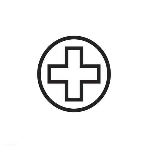 Hospital icon vector | free image by rawpixel.com Medical Sign Logo, Symbols Of Health, Hospital Icon Black, Hospital Symbol, Health Binder, Nurse Icon, Logo Hospital, Red Cross Symbol, Medicine Icon