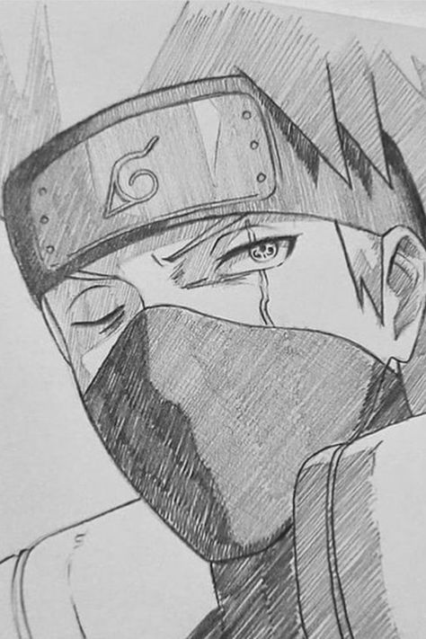 Kakashi Drawing, Naruto Drawings Easy, Anime Drawing Sketches, Naruto Sketch Drawing, Pencil Sketch Images, Naruto Sketch, Best Anime Drawings, Anime Boy Sketch, Anime Drawing Books