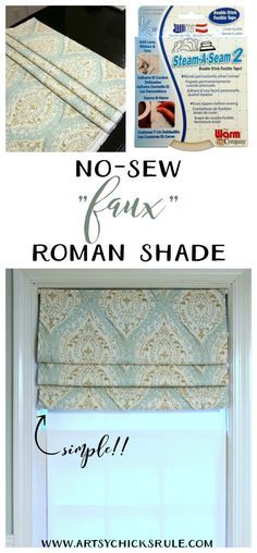 So SIMPLE!! No Sew Faux Roman Shade artsychicksrule.com Bold Bohemian, Diy Roman Shades, Faux Roman Shades, Tension Rods, Diy Window Treatments, No Sew Curtains, Bohemian Rugs, Window Treatments Bedroom, Diy Shades