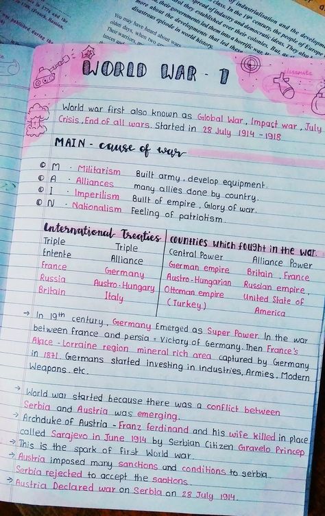 Study Page Ideas, Pdhpe Aesthetic, Revision Notes History Gcse, Social Study Notes, Cute History Notes Ideas, Note Taking Ideas Geometry, Sst Notes Ideas, Cute Ways To Do Your School Notes, Ww1 Notes Aesthetic