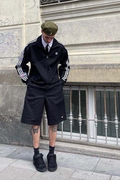 adidas track jacket, shorts Adidas Track Jacket Outfit Men, Adidas Jacket Outfit Men, Track Jacket Outfit Men, Adidas Jacket Outfit Street Style, Adidas Track Jacket Outfit, Adidas Men Outfit, Track Jacket Outfit, Adidas Shorts Outfit, Adidas Jacket Outfit