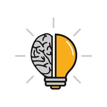 Brain Lightbulb, Brain Clipart, Vector Png, Png Clipart, Design Logo, Brain, Design