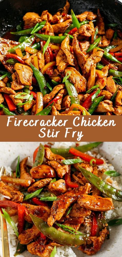 Firecracker Chicken Stir Fry Recipe Firecracker chicken stir fry is a delightful dish that combines the bold flavors of spicy chicken with crisp vegetables, all tossed together in a savory sauce. This recipe is perfect for those who enjoy a bit of heat in their meals and love the convenience of stir-fries. With simple ingredients […] The post Firecracker Chicken Stir Fry appeared first on Cheff Recipes. Food Recipes For Dinner, Firecracker Chicken, Asian Stir Fry, Stir Fry Recipes Chicken, Chinese Cooking Recipes, Veggie Stir Fry, Recipes For Dinner, Chicken Stir Fry, Photography Food