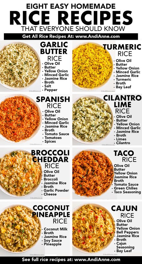 Easy Rice, Rice Side Dishes, Easy Rice Recipes, Makanan Diet, Rice Recipe, Interesting Food Recipes, Rice Recipes, Side Dish Recipes, Diy Food Recipes