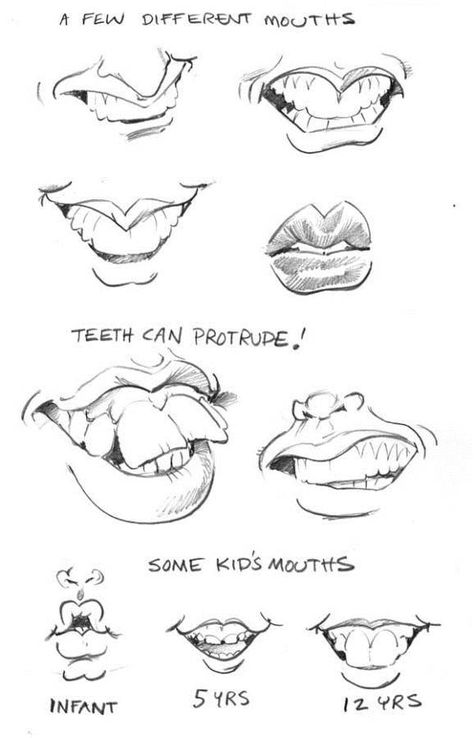 different mouths1 Mouth Shapes, Caricature Tutorial, رسم كاريكاتير, Caricature Sketch, Drawing Cartoon Faces, Mouth Drawing, 얼굴 그리기, Lips Drawing, Caricature Drawing