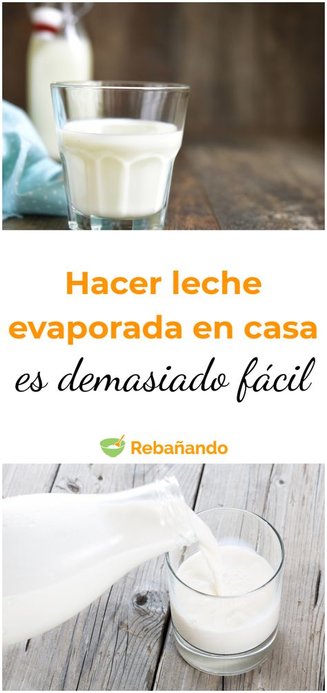 Así se puede hacer la leche evaporada en casa, ¡es muy sencillo! #leche #lecheevaporada #recetas #recetascaseras #hacerlecheevaporada #rebañando Homemade Drinks Recipes, Homemade Drinks, Sweet Savory, Sweet Recipes, Glass Of Milk, Condiments, Gluten Free, Milk, Cafe