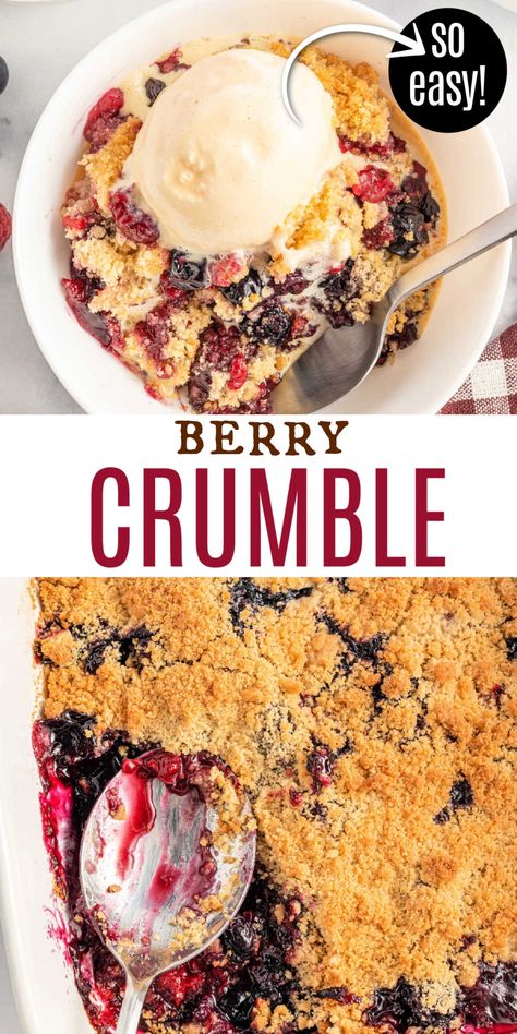 Saskatoon Berry Crumble, English Crumble Recipe, Saskatoon Crumble Recipe, Mixed Berry Crumble Pie, Mulberry Crumble Recipe, Berry Crisp Recipe Crumble Topping, Mixed Berry Tart, Humble Crumble Recipe, Frozen Berry Crumble