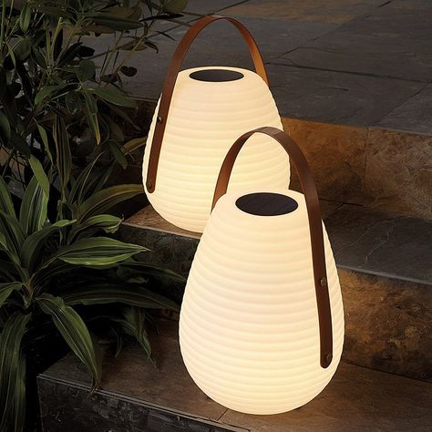 If your backyard oasis includes a deck, then you’ll need some deck lighting ideas to help you continue to enjoy your space once the sun goes down. If ... | LED Solar Lanterns #DeckLighting #Deck #Lighting #DeckLightingIdeas #DecoratedLife Beehive Silhouette, Battery Powered Outdoor Lights, Best Outdoor Solar Lights, Battery Powered Lights, Modern Lantern, Solar Lanterns Outdoor, Garden Pathways, Lantern Outdoor, Solar Garden Lights