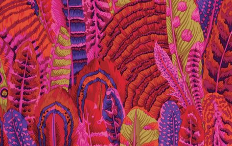 Feathers - Red  Philip Jacobs Newest fabric... in love! Native Fabric, Fabric Feathers, Kaffe Fassett Fabric, Boho Fabric, Free Spirit Fabrics, Colorful Feathers, Kaffe Fassett, Fabric Yardage, Cotton Quilting Fabric