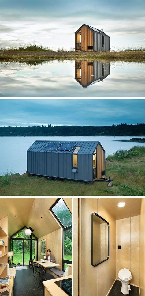 Office On Wheels, Modern Tiny House On Wheels, Homes On Wheels, Van Tiny House, Tony House On Wheels, Micro House On Wheels, Tiny House Wheels, Tiny House Plans On Wheels, Home On Wheels