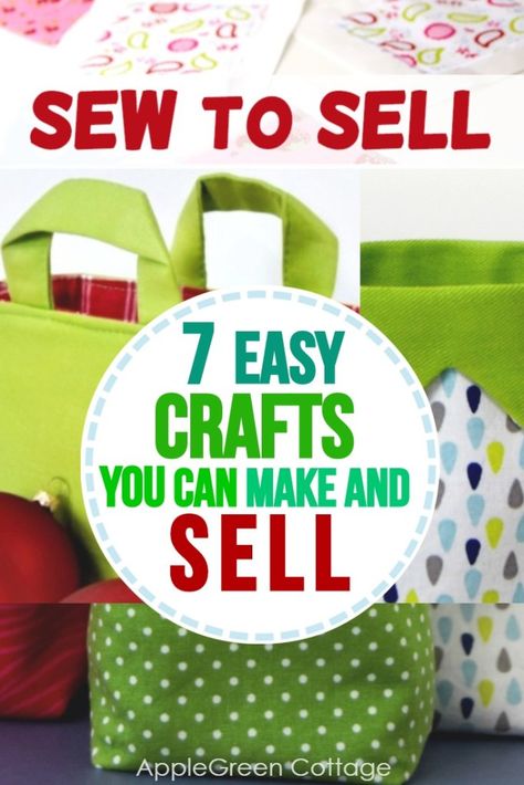 Crafts to make and sell - check out these 7 easy groups of things to sew and sell. Use sewing patterns and selling tips to sew and sell items in your handmade shop! Patchwork, Sew To Sell, Easy Things To Sew, Sew And Sell, Things To Sew, Sewing To Sell, Easy Crafts To Make, Sell Diy, Beginner Sewing Projects Easy