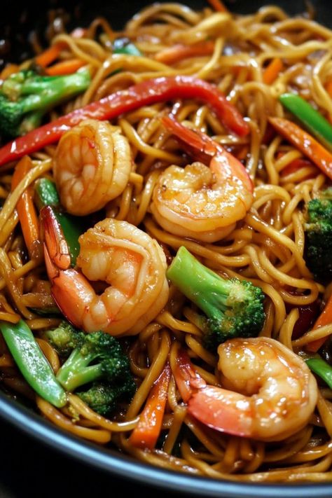 Shrimp Pasta Recipes Asian, Prawn Noodle Recipes Stir Fry, Prawn Noodle Stir Fry, Shrimp Stir Fry Ramen Noodles, Shrimp Recipes Broccoli, Shrimp Ramen Noodle Recipes Stir Fry, Shrimp And Broccoli Stir Fry Easy, Blackstone Stir Fry Noodles, Asian Noodles With Shrimp