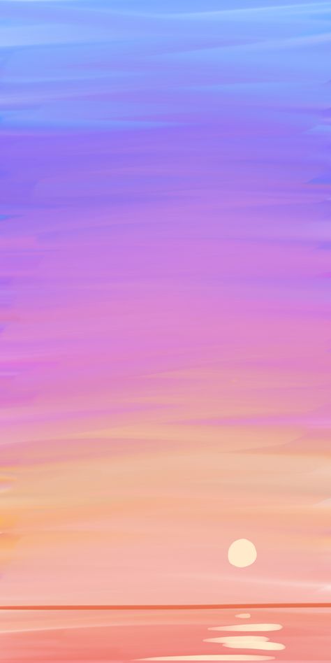 Easy Gradient Painting, Sunset Gradient Painting, Ombre Gradient Wallpaper, Gradient Drawing Ideas, Sunrise Cartoon Background, Digital Sunset Art, Sunset Color Gradient, Ombre Background Painting, Color Gradation Art