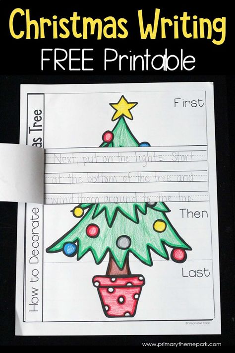 How to Decorate a Christmas Tree Writing Prompt Free Printable #christmaswriting #christmasactivityforkids #christmaslearning Christmas Narrative Writing, Christmas Tree Writing Activity, Ela Christmas Activities, Kindergarten Christmas Worksheets Free, Christmas Worksheets 3rd Grade, Christmas Read Alouds With Activities, 2nd Grade Christmas Activities, 3rd Grade Christmas Activities, Christmas Tree Activities For Kids