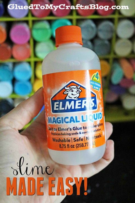 Slime MADE EASY! The best and quickest way to make slime! #gluedtomycrafts Slime Recipe With Activator And Glue, Elmers Slime Recipe, Slime Recipe Glue, Slime With Elmers Glue, Diy Slime No Glue, Make Slime For Kids, Ways To Make Slime, Cool Slime Recipes, Slime No Glue