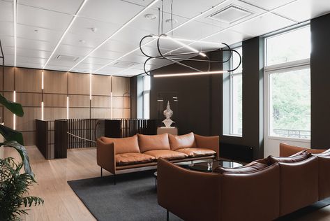 Boston Consulting Group - Office, Norway on Behance Vip Lounge, Office Lounge, Lounge Design, Interior Architect, Swedish Design, Corporate Office, Office Interior Design, Modern Office, Lounge Areas