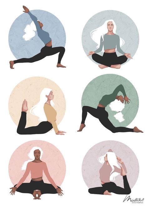 Yoga Art Illustration, Yoga Kunst, Yoga Drawing, Cover Illustrations, Arte Yoga, People Portraits, Soldering Irons, Yoga Illustration, Yoga Poster