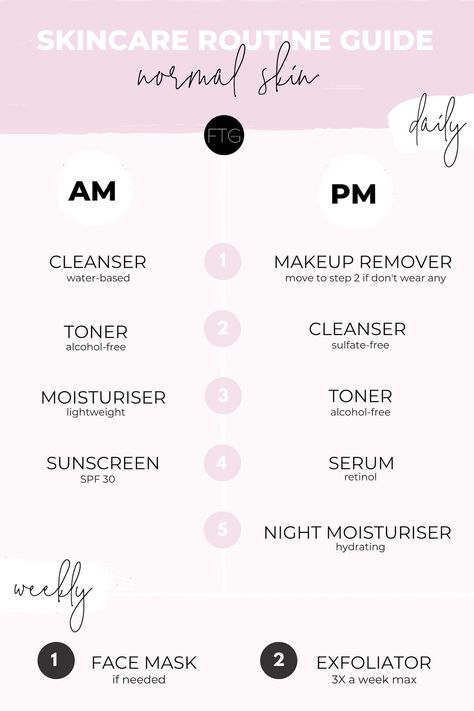 Skincare Routine Guide, Easy Skincare Routine, Easy Skincare, Haut Routine, Skin Care Guide, Ginger Smoothie, Simple Skincare Routine, Makeup Tricks, Image Skincare