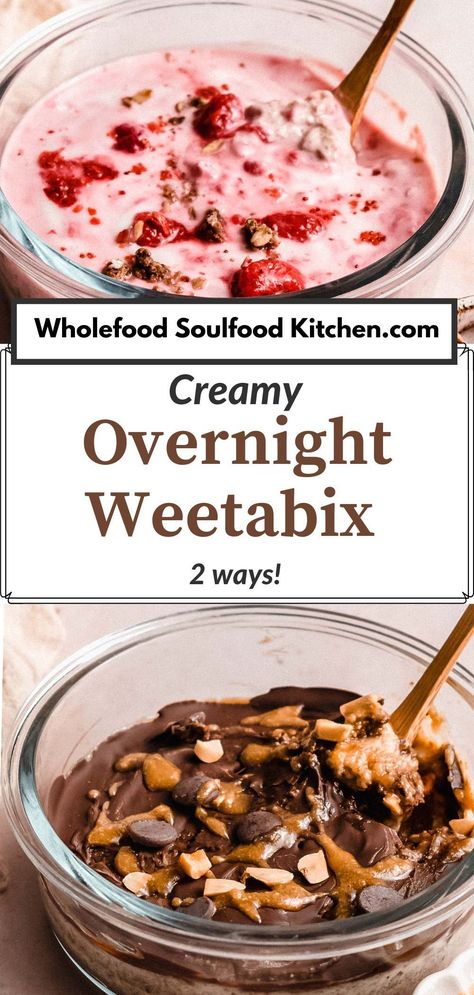 High Protein Weetabix Breakfast, Healthy Overnight Weetabix Recipes, Overnight Protein Weetabix Recipes, Protein Weetbix Breakfast, Alternative Breakfast Ideas, Weetabix Overnight Oats, Overnight Weetbix Protein, Overnight Weetbix Recipe, Overnight Wheatbix Recipe