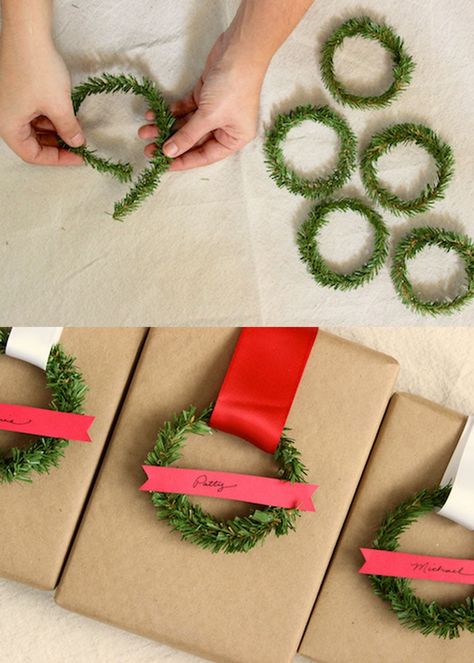 Christmas Wrap Ideas Creative, Recycle Gift Wrapping Ideas, Gift Name Tag Ideas Christmas Wrapping, Ways To Wrap Presents Creative, Twine Ribbon Gift Wrapping, Group Office Holiday Gifts, Small Christmas Gift Wrapping Ideas, How To Wrap Gifts From Santa, Wrapping Tiny Gifts