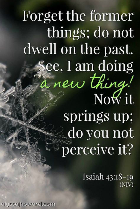 Prayer quotes:Forget the former things; do not dwell on the past. See, I am doing a new thing! Not is springs up; do you not perceive it? - Isaiah 43:18-19 (NIV) Freedom In Jesus, Pool Of Bethesda, Forget The Former Things, John 5, Biblical Verses, All Things New, Prayer Scriptures, Inspirational Bible Quotes, Biblical Quotes