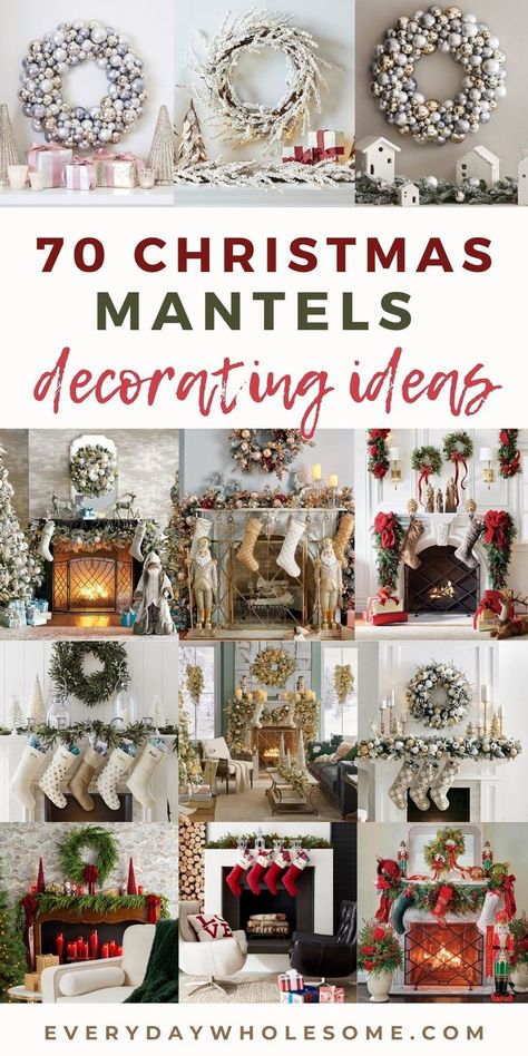 50 Christmas mantel, christmas mantles, mantel decorating ideas, mantle ideas, Christmas decor, decor ideas, decorations, christmas decor ideas DIY, christmas decor ideas 2021 trends, decor outdoor, christmas mantles ideas fireplaces, christmas fireplace decor, fireplace mantels, fireplace decorations, fireplace christmas decorations, #christmasmantel #christmasmantle #christmasdecor #christmasdecorideas #christmasmantles #christmasmanteldecorations #christmasmantledecor, #christmasfireplace Elegant Fireplace Christmas Decor, Traditional Christmas Mantel Decorating Ideas, Fireplace Hearth Christmas Ideas, Christmas Fireplaces Decorated, Christmas Fireplace Decor Ideas Diy, Christmas Mantel With Wreath, Fire Mantle Christmas Decor, Cmas Decorating Ideas, Christmas Fireplace Mantle Garland Diy