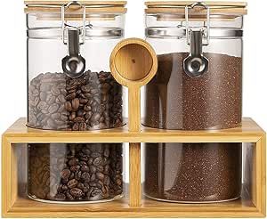 Coffee Bean Storage, Coffee Canisters, Coffee Container, Coffee Storage, Ground Coffee Beans, Coffee Canister, Coffee Scoop, Glass Storage Jars, Glass Canisters