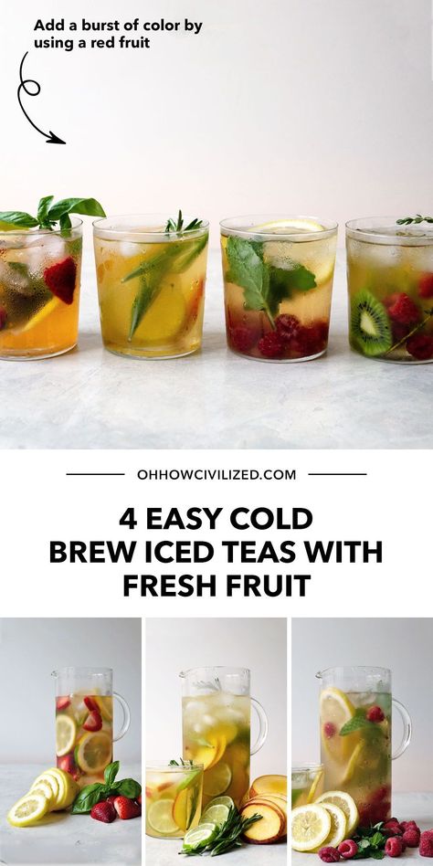 Ice Herbal Tea, Fresh Ice Tea, Refreshing Iced Tea Recipes, Fruit Infused Tea Recipes, Fruit Iced Tea Recipes, Iced Fruit Tea, How To Make Fruit Tea, Fruit Ice Tea Recipe, Asian Fruit Tea Recipes